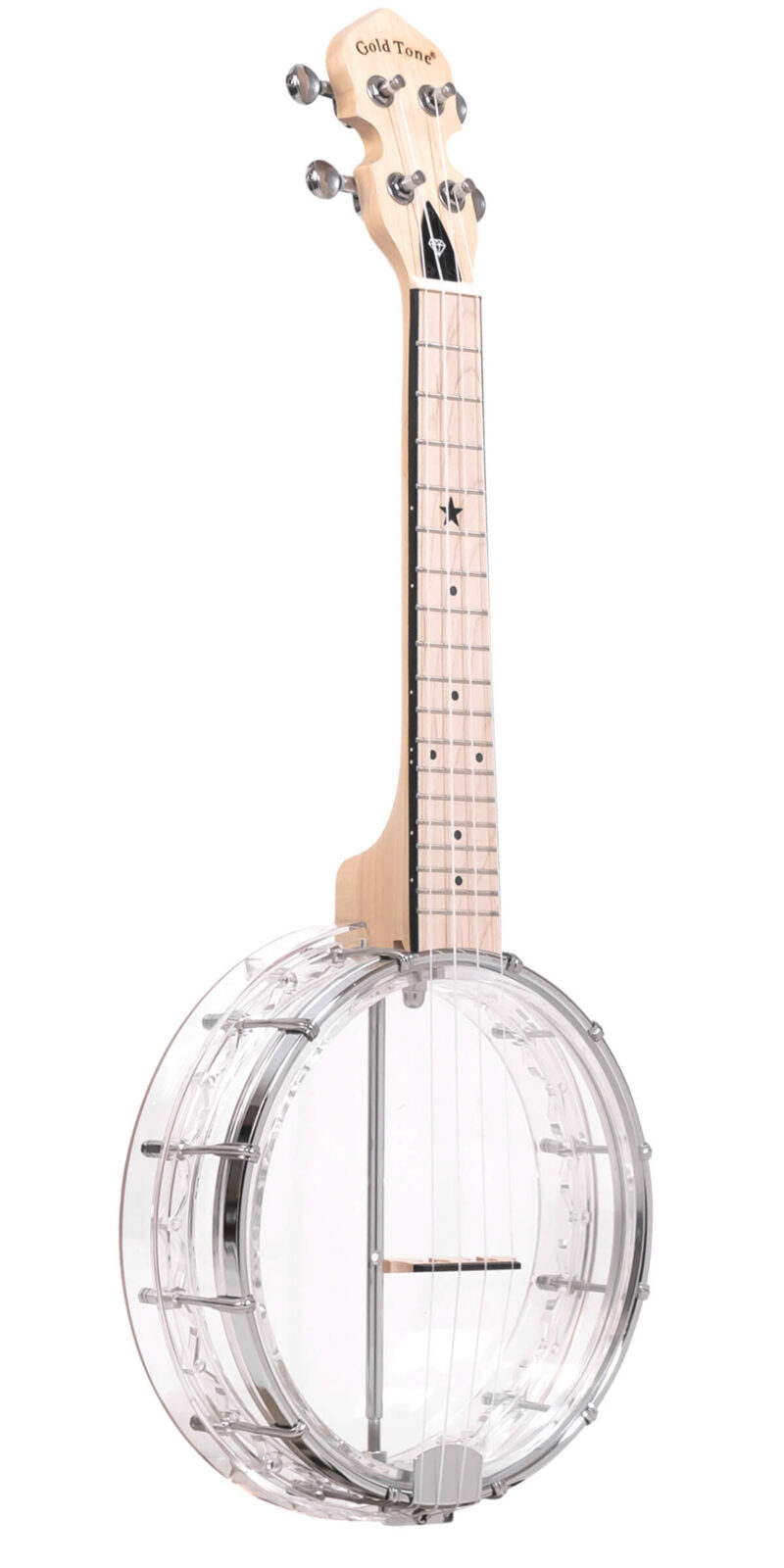 Little Gem (Diamond): See-Through Banjo-Ukulele with Bag