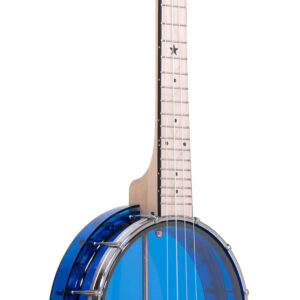 Little Gem (Sapphire): See-Through Banjo-Ukulele with Bag