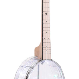 Lightup Little Gem (Diamond): See-Through Banjo-Ukuleles with Lights and Bag