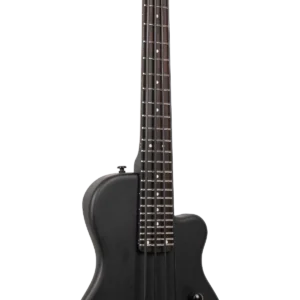 ME-Bass: 23-Inch Scale Fretless Matte Black Electric MicroBass with Gig Bag