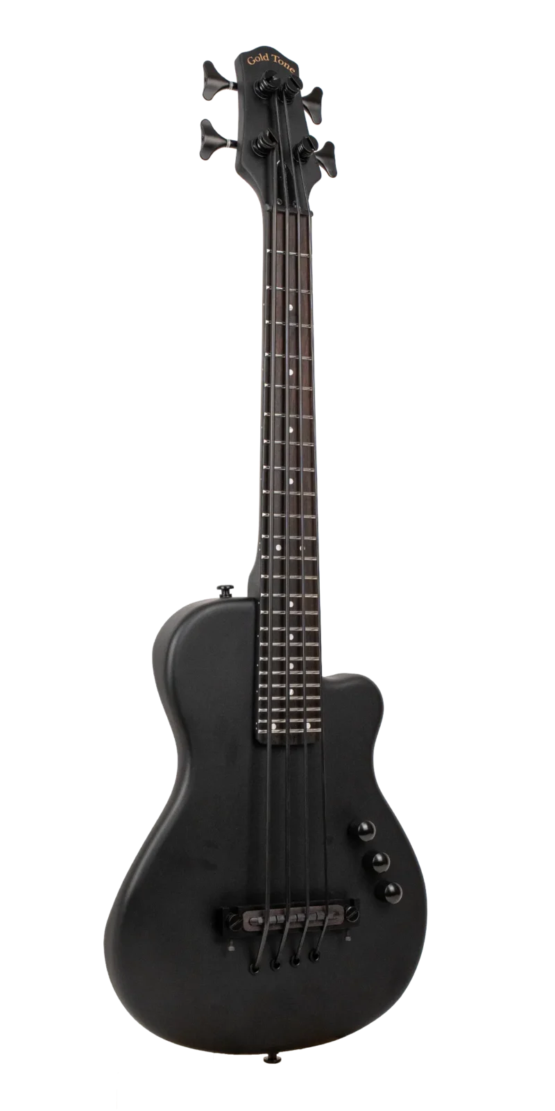 ME-Bass: 23-Inch Scale Matte Black Electric MicroBass with Gig Bag