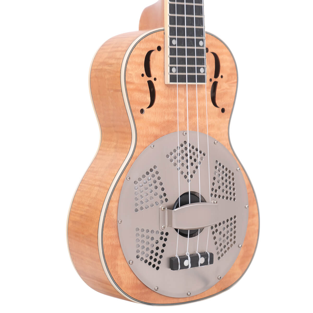 ResoMaple-Tenor: Tenor-Scale Curly Maple Resonator Ukulele with Gig Bag - Image 2