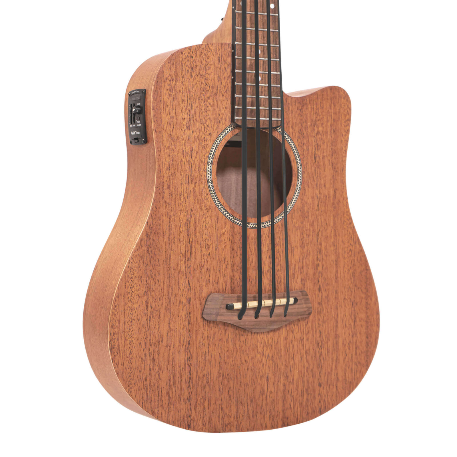 M-BassFL/L: Lefty 23-Inch Scale Fretless Acoustic-Electric MicroBass with Gig Bag - Image 2