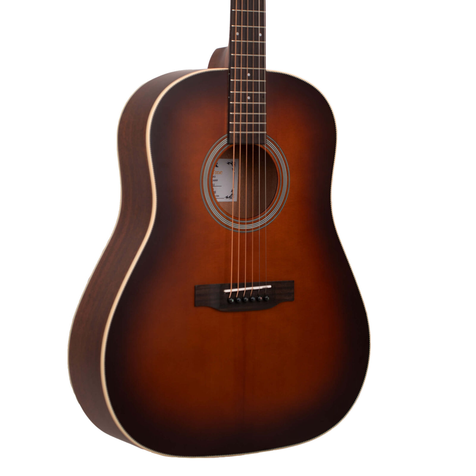 The Bell: Acoustic-Electric All Solid Wood Guitar with Bag - Satin Burst - Image 2