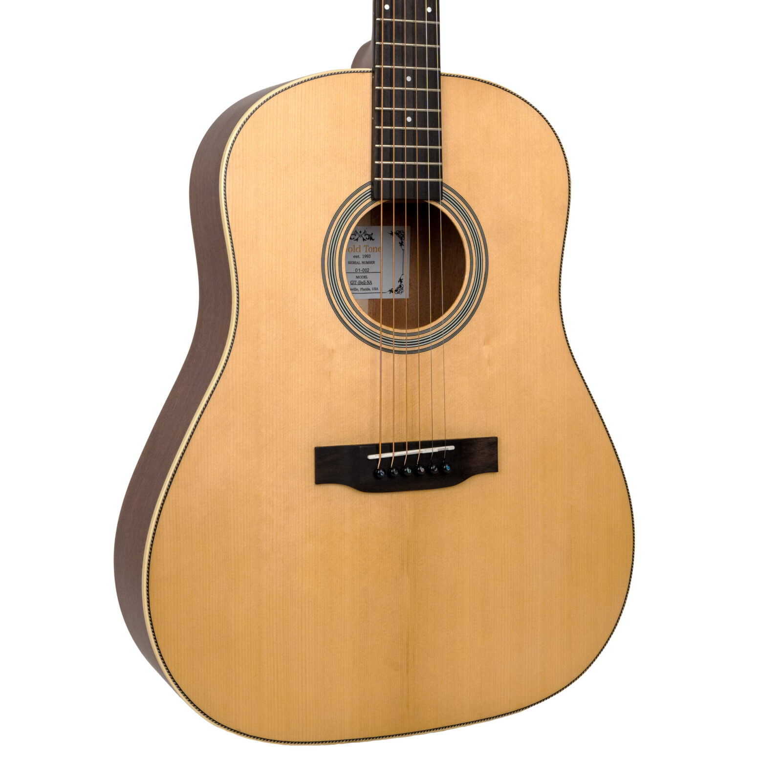 The Bell: Acoustic-Electric All Solid Wood Guitar with Bag - Satin Natural - Image 2