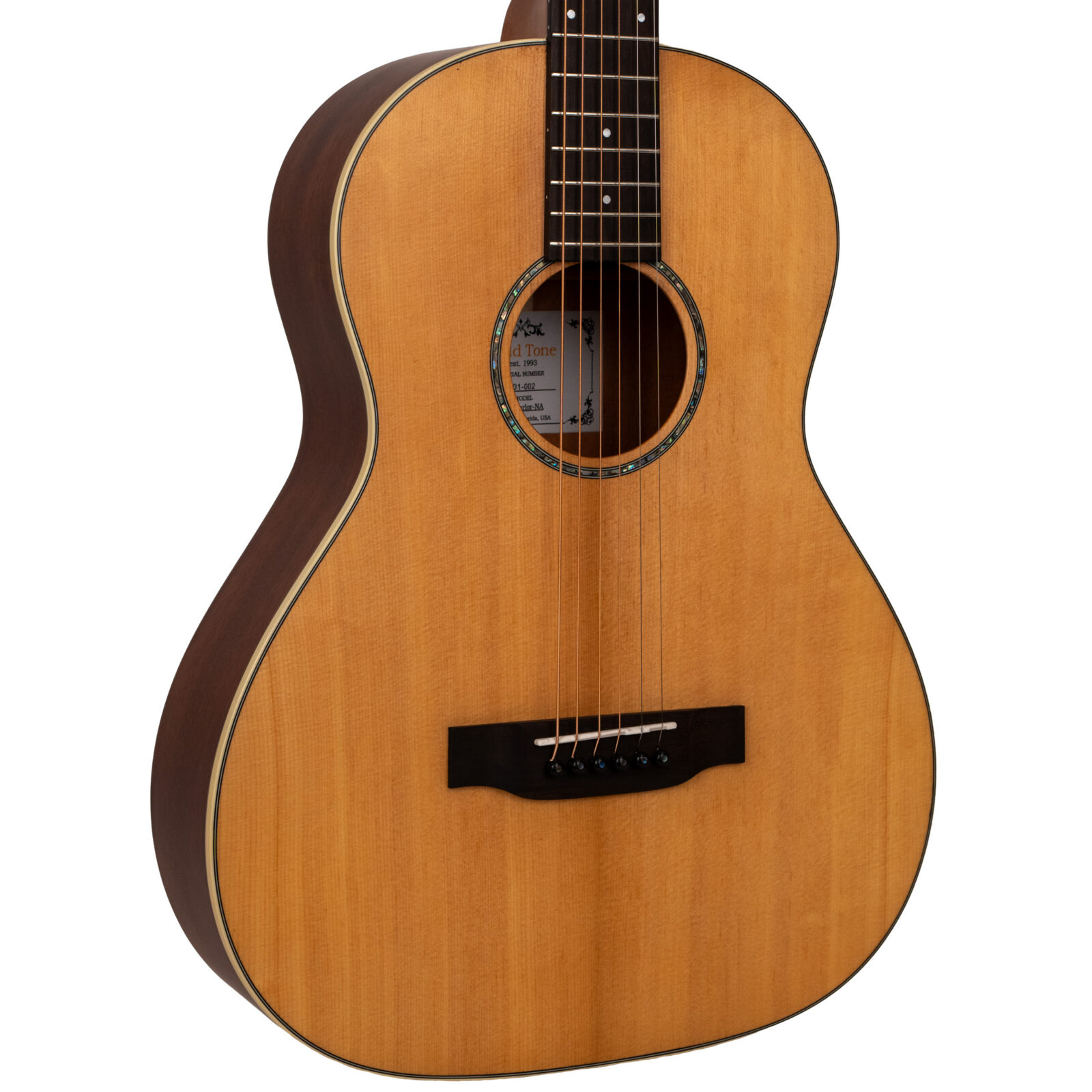 The Parlor: Acoustic-Electric All Solid Wood Guitar with Bag - Satin Natural - Image 2