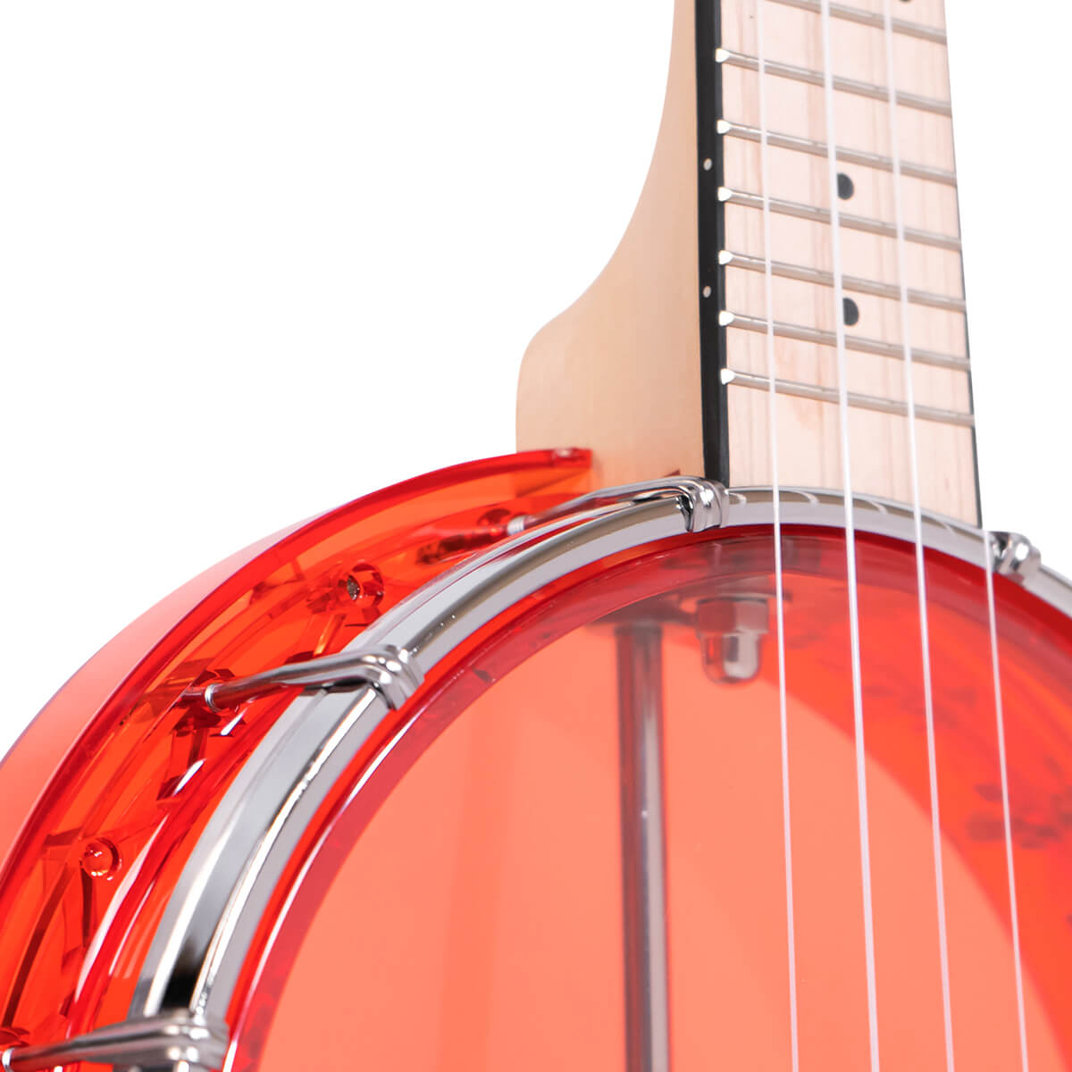 Little Gem (Ruby): See-Through Banjo-Ukulele with Bag - Image 4