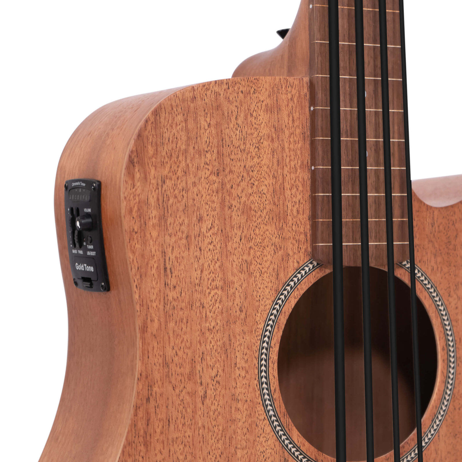 M-Bass25FL 25-Inch Scale Fretless Acoustic-Electric MicroBass with Gig Bag - Image 4