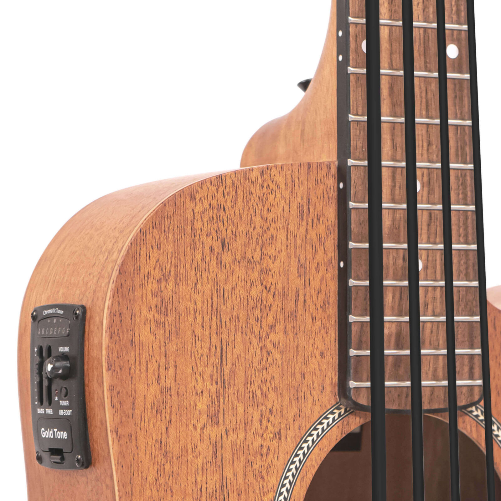 M-BassFL/L: Lefty 23-Inch Scale Fretless Acoustic-Electric MicroBass with Gig Bag - Image 4