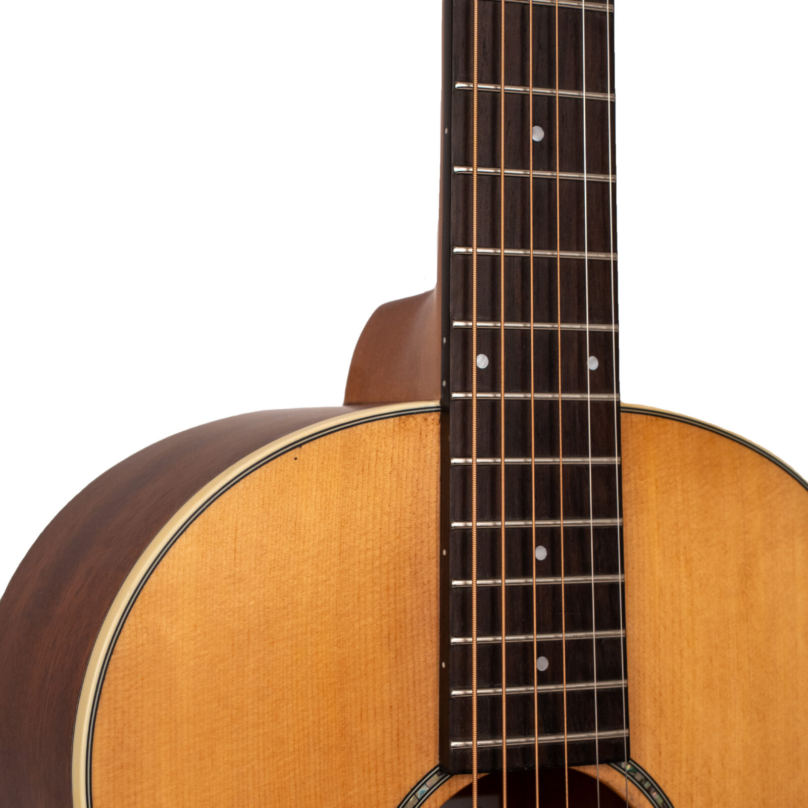 The Parlor: Acoustic-Electric All Solid Wood Guitar with Bag - Satin Natural - Image 3