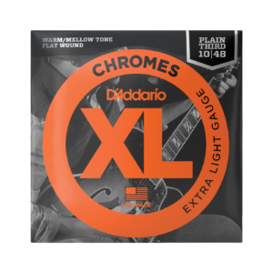D'Addario ECG23 XL Chromes Flatwound Electric Guitar Strings - (10-48) Extra Light