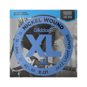 D'Addario EJ21 XL Nickel Wound Guitar Strings - Jazz Light (12-52)