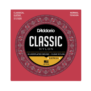 D'Addario EJ27N 3/4 Classical Guitar Strings - Normal Tension Student Set