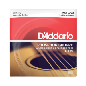 D'Addario EJ39 Phosphor Bronze 12-String Acoustic Guitar Strings - Medium (12-52)