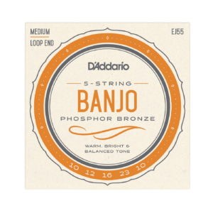 D'Addario EJ55 Phosphor Bronze 5-String Banjo Strings - Medium (10-23)