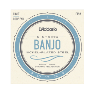 D'Addario EJ60 Nickel Wound 5-String Banjo Strings - Light (9-20)
