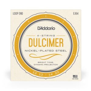 D'Addario EJ64 Nickel Plated Dulcimer Strings | 4-String Loop End
