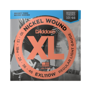 D'Addario EXL110W Nickel Wound Electric Guitar Strings - Regular Light Wound 3rd (10-46)