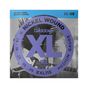 D'Addario EXL115 Nickel Wound Electric Guitar Strings - Medium Top/Heavy Bottom (11-49)