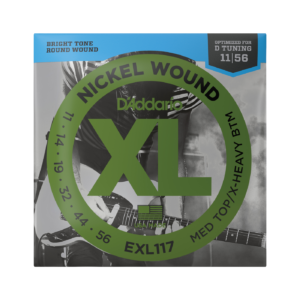 D'Addario EXL117 Nickel Wound Electric Guitar Strings - Medium Top/Extra Heavy Bottom - (11-56)