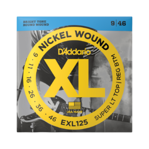 D'Addario EXL125 Nickel Wound Electric Guitar Strings - Super Light Top/Regular Bottom (9-46)