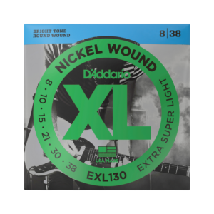 D'Addario EXL130 Nickel Wound Electric Guitar Strings - Extra Super Light (8-38)