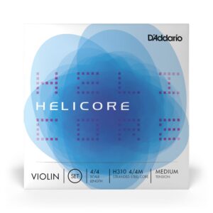 D'Addario H310 4/4M Helicore Violin String Set - 4/4 Full Size Medium Tension
