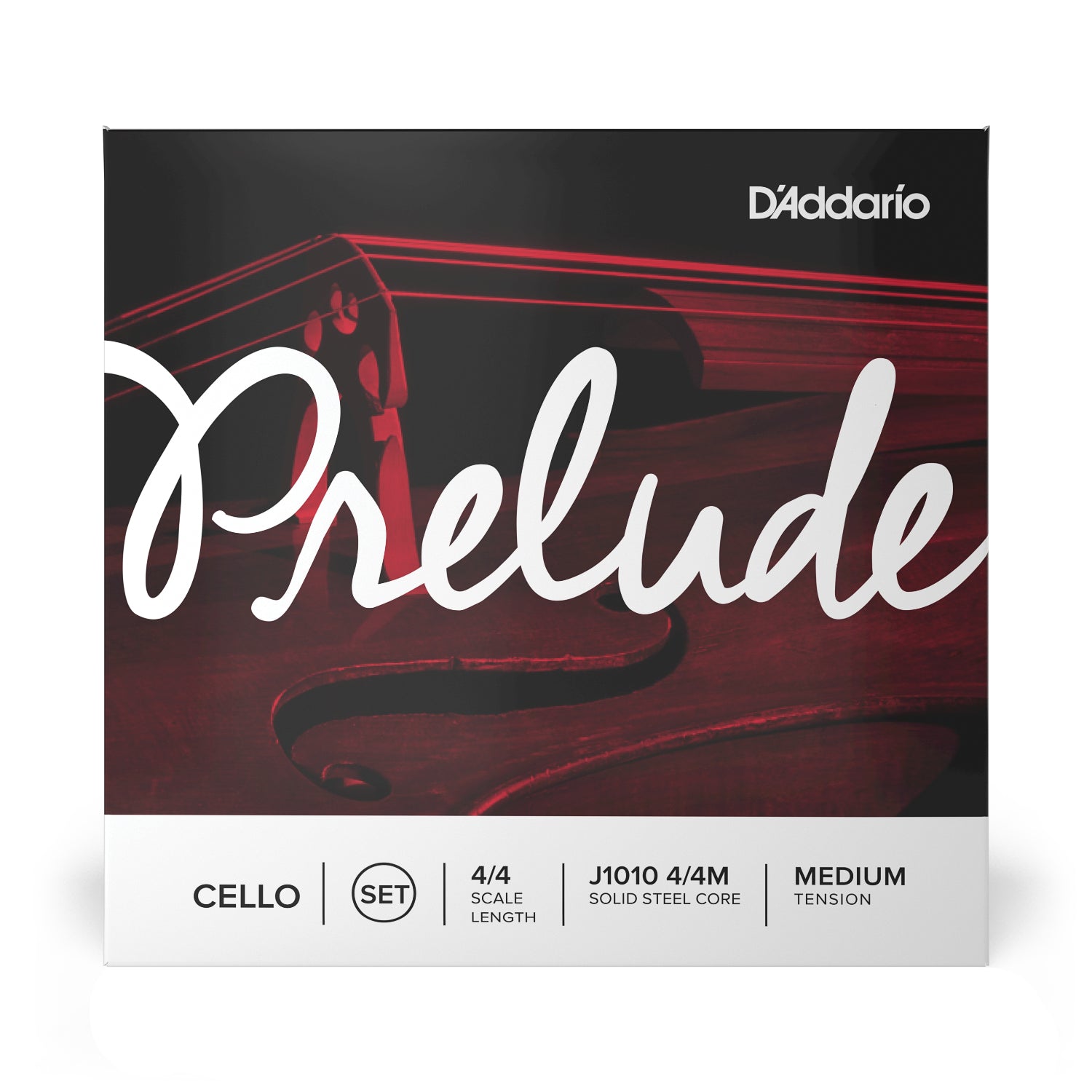 D'Addario Prelude J1010 4/4M Cello String Set - 4/4 Size Medium Tension