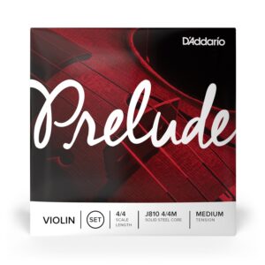 D'Addario Prelude J810 4/4M Violin String Set - Medium Tension 4/4 Scale