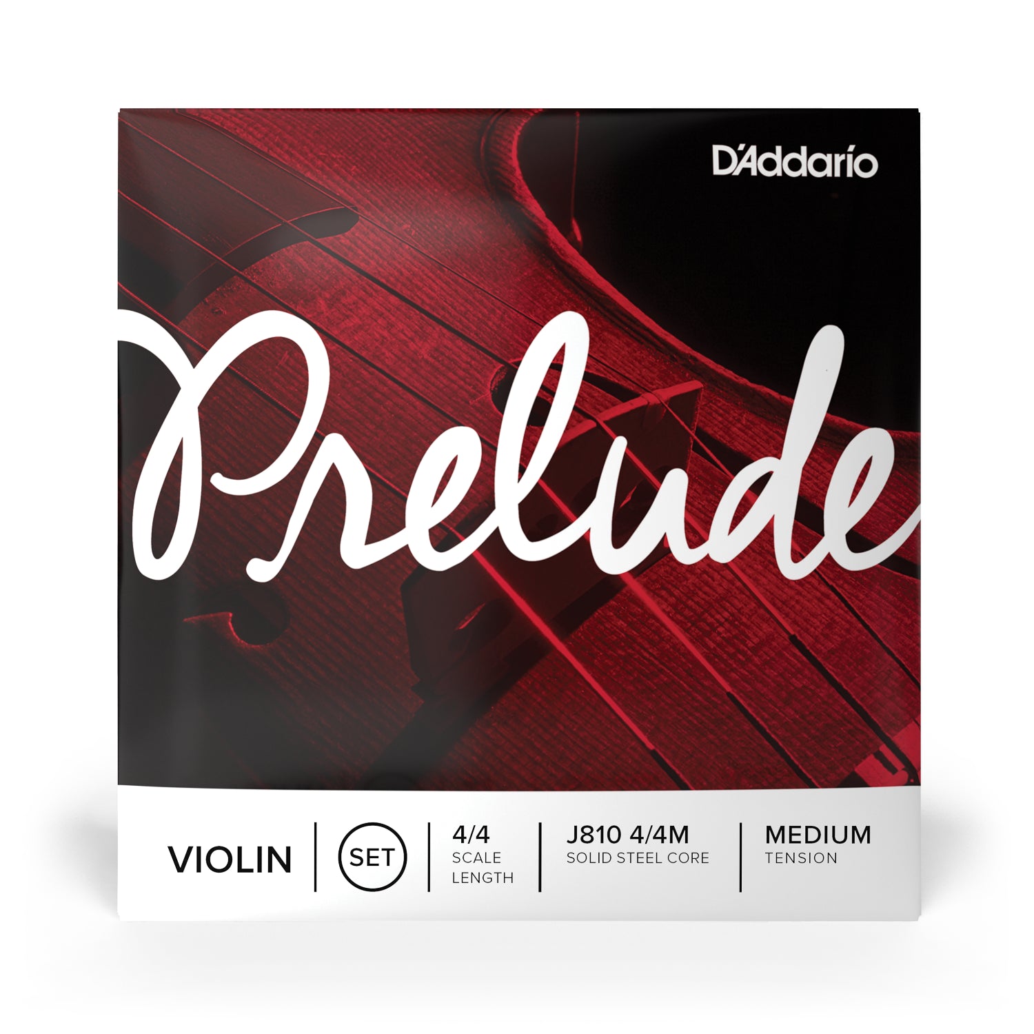 D'Addario Prelude J810 4/4M Violin String Set - Medium Tension 4/4 Scale
