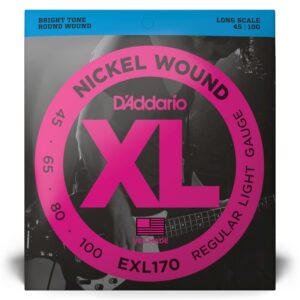 D'Addario EXL170 XL Nickel Wound Bass Strings - Regular Light (45-100)