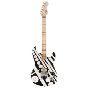 EVH Striped Series "Circles - See Ya"- Satin Black and White