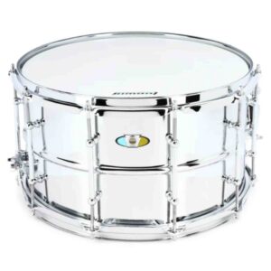 Ludwig Supralite Steel Snare Drum - 8 x 14 inch - Chrome Plated