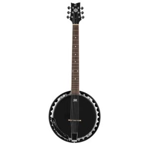 Ortega 6-String Acoustic-Electric Guitar Banjo - Raven Series OBJE350/6 - Satin Black